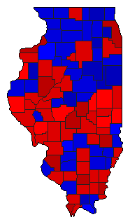 1982 Illinois County Map of General Election Results for Attorney General