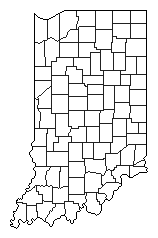 1872 Indiana County Map of General Election Results for Governor