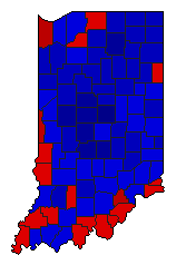 1988 Indiana County Map of General Election Results for Attorney General