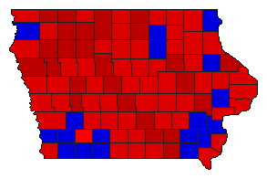 1948 Iowa County Map of General Election Results for Senator