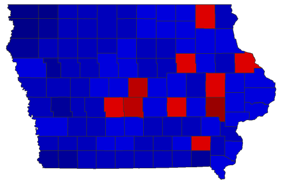 2022 Attorney General General Election - Iowa Election County Map