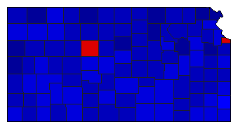 1952 Kansas County Map of General Election Results for Insurance Commissioner
