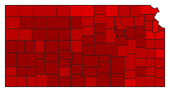1972 Kansas County Map of General Election Results for Attorney General