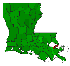 2012 Louisiana County Map of General Election Results for Referendum
