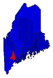 1966 Maine County Map of General Election Results for Senator