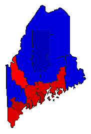 2022 Maine County Map of General Election Results for Governor