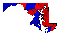 1920 Maryland County Map of General Election Results for Senator