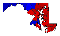 1934 Maryland County Map of General Election Results for Attorney General