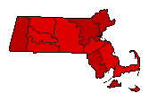 1982 Massachusetts County Map of General Election Results for Senator