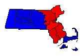 1904 Massachusetts County Map of General Election Results for Governor