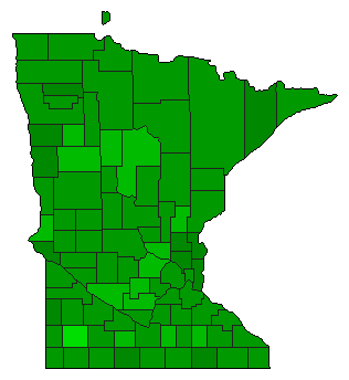 1960 Minnesota County Map of General Election Results for Amendment