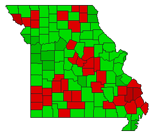 missouri results 2008 map maps election