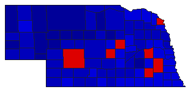 1986 Nebraska County Map of General Election Results for State Auditor