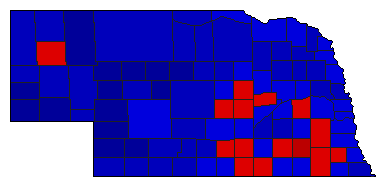 1994 Nebraska County Map of General Election Results for State Treasurer