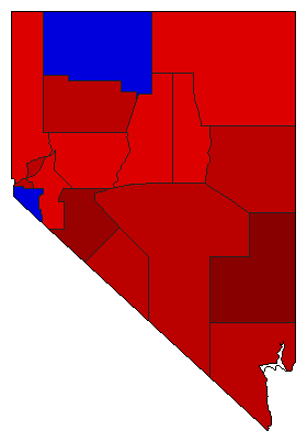 1962 Nevada County Map of General Election Results for Controller