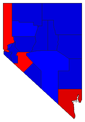 2010 Nevada County Map of General Election Results for Controller