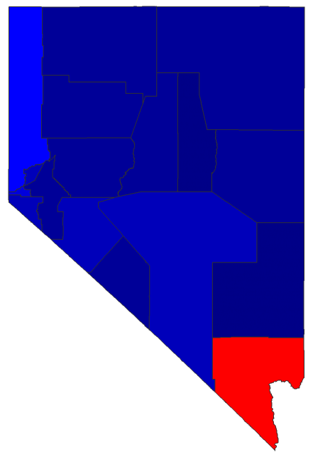 2022 Controller General Election - Nevada Election County Map