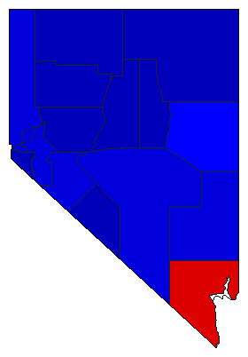 1982 Nevada County Map of General Election Results for Senator