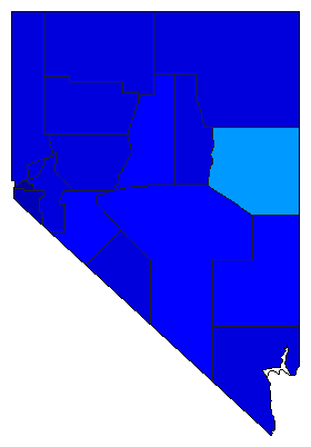 1994 Nevada County Map of General Election Results for Secretary of State