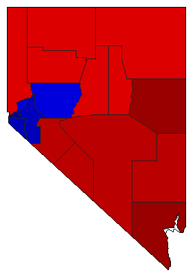 1962 Nevada County Map of General Election Results for Attorney General