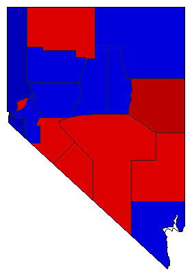 1970 Nevada County Map of General Election Results for Attorney General