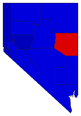 1982 Nevada County Map of General Election Results for Attorney General