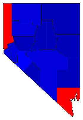 2014 Nevada County Map of General Election Results for Attorney General
