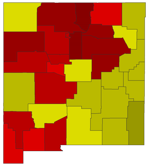 2022 State Auditor General Election - New Mexico Election County Map