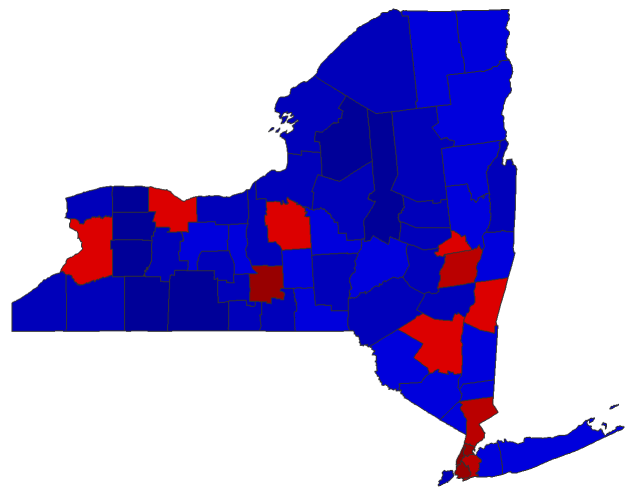2022 Attorney General General Election - New York Election County Map