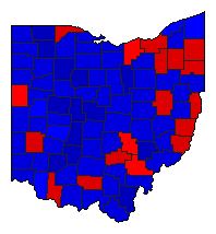 1970 Ohio County Map of General Election Results for Senator