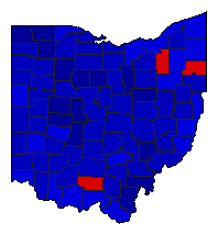 1962 Ohio County Map of General Election Results for Governor