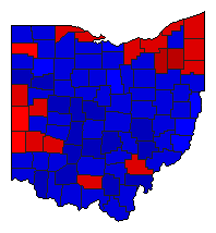 1978 Ohio County Map of General Election Results for Governor