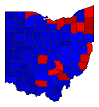 2010 Ohio County Map of General Election Results for Attorney General