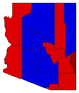1960 Arizona County Map of General Election Results for Attorney General
