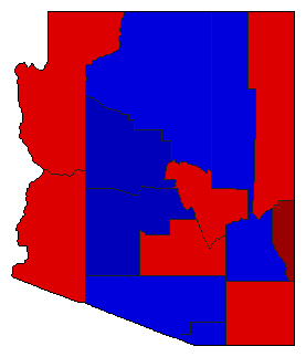 1962 Arizona County Map of General Election Results for Attorney General