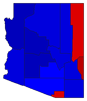 1982 Arizona County Map of General Election Results for Attorney General