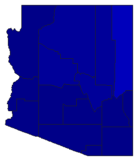 1994 Arizona County Map of General Election Results for Attorney General