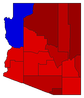 2006 Arizona County Map of General Election Results for Attorney General
