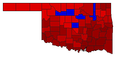 1982 Oklahoma County Map of General Election Results for State Auditor