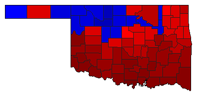 1948 Oklahoma County Map of General Election Results for Senator