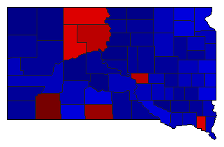 2018 South Dakota County Map of General Election Results for State Auditor