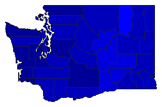 1924 Washington County Map of General Election Results for Insurance Commissioner