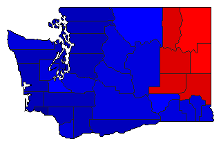 1904 Washington County Map of General Election Results for Lt. Governor