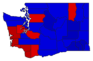1980 Washington County Map of General Election Results for Secretary of State