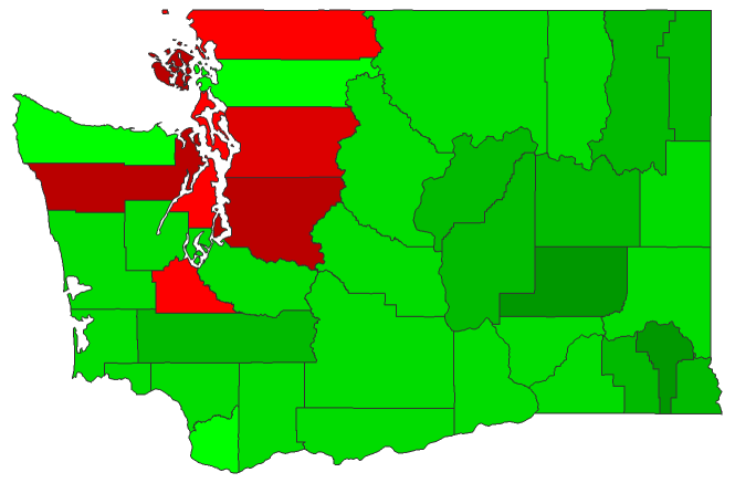 2022 Secretary of State General Election - Washington Election County Map