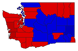 1968 Washington County Map of General Election Results for Attorney General