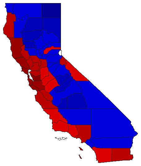 2014 California County Map of General Election Results for Governor