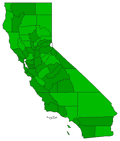 2002 California County Map of General Election Results for Referendum