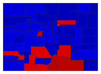 1960 Colorado County Map of General Election Results for President