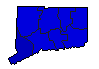 1976 Connecticut County Map of General Election Results for Senator